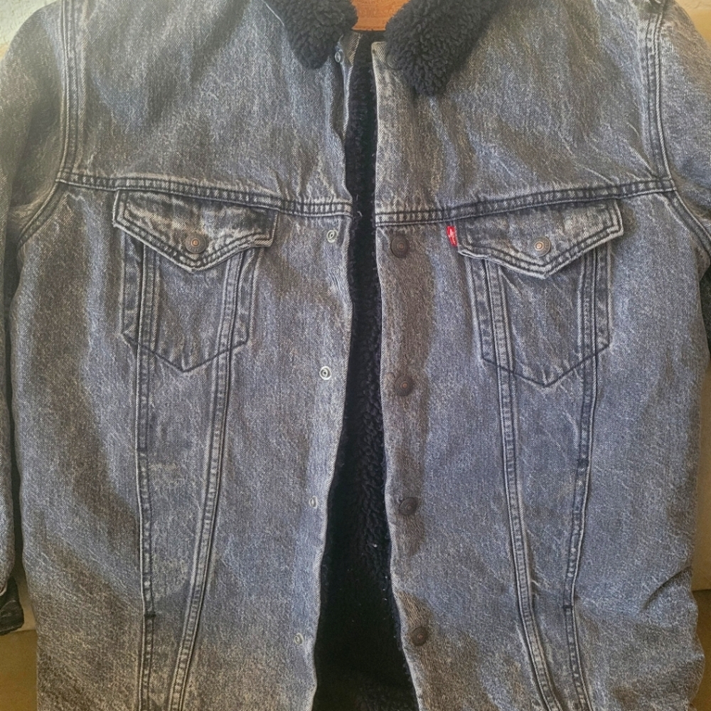 Acid Washed Levi's Jacket.